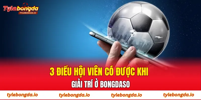 3 điều hội viên có được khi giải trí ở Bongdaso
